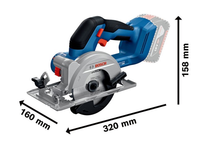 Akumulatorska krožna žaga Bosch GKS 18V-51, 18V, 140mm, 06019M3120